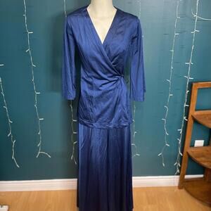 Vintage 1970s Lingerie Gl’amour Satin Pyjama Set size M
